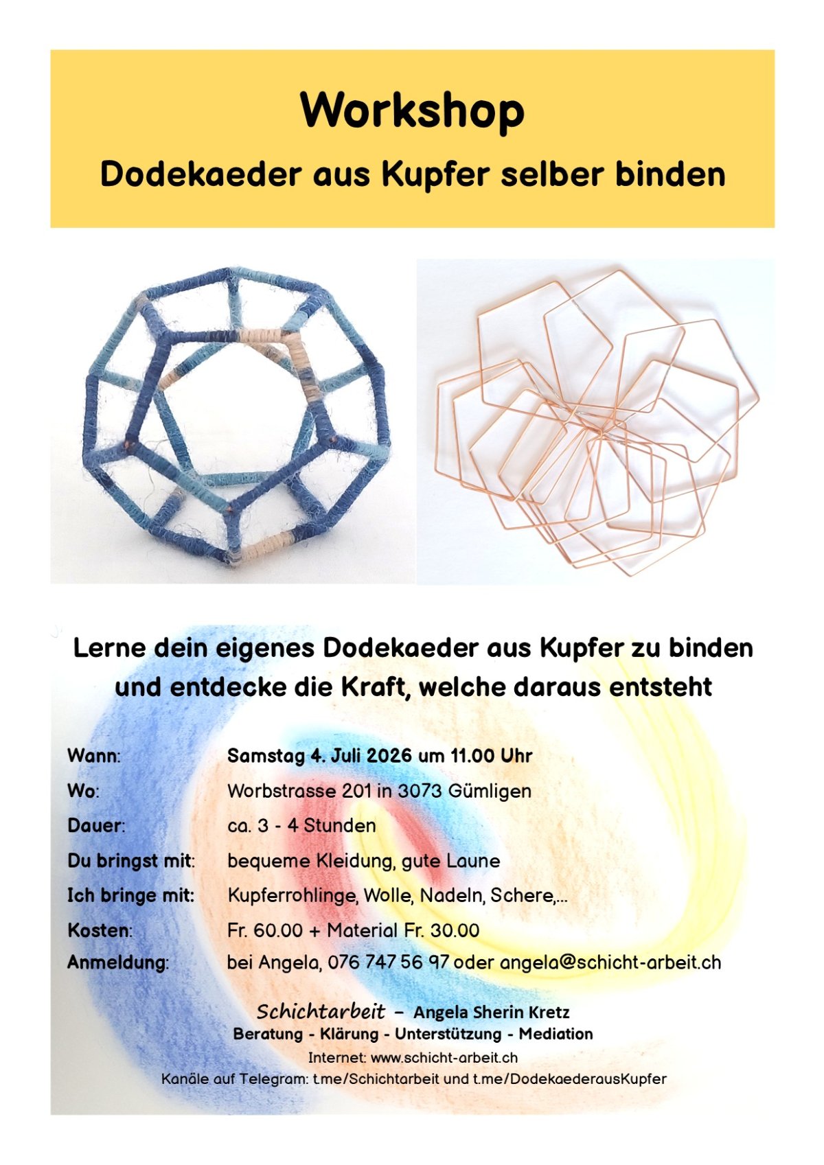 Workshop "Dodekaeder binden" - 04. Juli 2026 in Gümligen